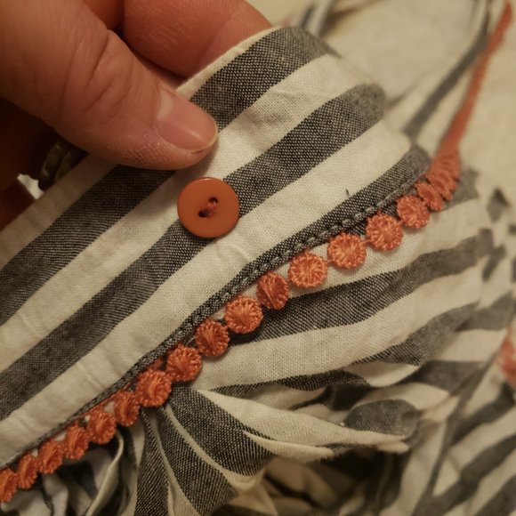 Umgee Gray Stripe Halter Dress - Picture 4 of 5